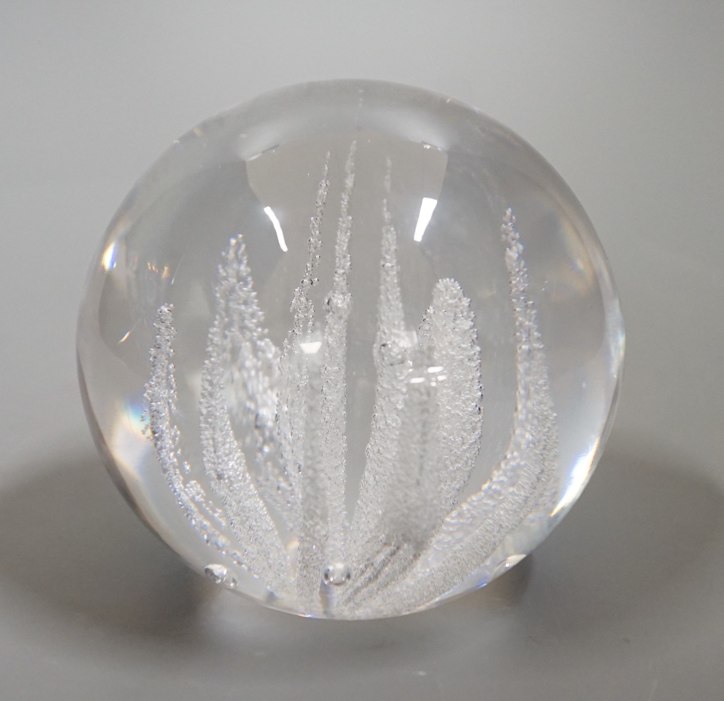 A Kosta 9609 paperweight, signed Lindstrand, 9.5cm high